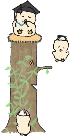 animated gif of 2 little chicks learning to fly.